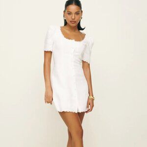 Reformation Anabella Linen Dress Ivory - Size 0